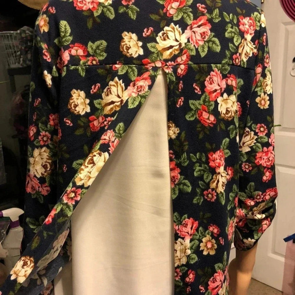 Faith and joy women floral by Monteau Velour long sleeves shirt/blouse size XL - Picture 5 of 10